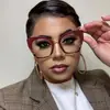 395 gafas de nuevo estilo personalizadas de moda ojo de gato lente plana para hombre y mujer anti-luz azul marco completo de PC gafas de exportación europeas y americanas