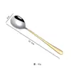 Cuchara de Acero Inoxidable 316 Cuchara de Mesa para el Hogar Cuchara Cuchara Cuchara Cuchara Estilo Coreano Cuchara de Mango Largo Cuchara Espesa para Mezclar Cuchara Pequeña para Sopa