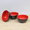 Plástico de imitación porcelana cerámica de imitación cuenco calle Jianghu puesto de comida cuenco para arroz sopa cuenco para fideos melamina dos colores rojo y negro cuenco para fideos venta al por mayor