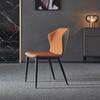 Cadeira de Jantar para Sala de Estar, Cadeira com Encosto Estilo Italiano, Cadeira de Couro Microfibra Luxo Leve Nórdico, Cadeira para Restaurante Ocidental Hotel, Encosto Alto, Estilo Simples