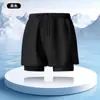 Calção de Natação Masculino de Camada Dupla Anti-Exposição para Verão com Forro Calção de Natação Shorts de Treino para Corrida e Atletismo Calça Esportiva de Secagem Rápida