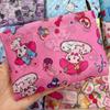 Nova Bolsa Fofa de Coração Estilo Japonês para Menina, Grande Capacidade, Kuromi, Sacola de Compras de Supermercado, Bolsa de Ombro de Tecido Leve