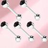 Comercio electrónico transfronterizo Europeo y Americano Diamante lengua uña anillo de lengua barra multicolor perforación básica joyería de fábrica en stock ventas directas
