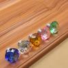 Tirador de cristal de un solo orificio k9 con forma de diamante, esférico, redondo, moderno, de vidrio transparente, para puerta de gabinete de cajón, tirador para mueble de 30 mm