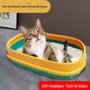Caixa de Areia para Gatos Aberta Xingqiqu Média com Pá Semi-Fechada para Animais de Estimação