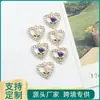 Pendientes Artisticos y Elegantes de un Solo Colgante Estilo Coreano al por Mayor, Cadena para Clavícula, Colgante de Aleación en Forma de Corazón y Rosa, Accesorios de Joyería para Manualidades DIY