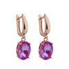 Venta caliente transfronteriza 10 * 14 mm Oval aretes de joyería color exagerado aretes simples para mujer venta al por mayor de artículos pequeños