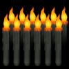 Velas LED Artificiales de Navidad, Velas Electrónicas con Llama Parpadeante de Plástico con Mangos Largos, Luces de Emergencia, Venta Caliente Transfronteriza