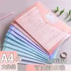 Bolsa para documentos de alta calidad, gruesa y transparente con cierre de broche para guardar los exámenes de los estudiantes