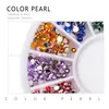 Suprimentos para Nail Art Caixa com 12 Compartimentos Decorações Strass Pérolas Strass Prateados de Fundo Plano Atacado