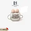 Bolso Cruzado Infantil de Nuevo Estilo Primavera con Lazo en Forma de Corazón, Elegante y Lindo, Monedero Mini Versátil Estilo Chanel para Niñas