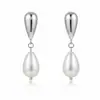 Amazon populares aretes de bola simples europeos y americanos para mujer aretes largos esféricos personalizados de moda geométrica nicho combinables
