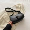 Xiaozhong Bolsa de axila feminina 2024 Nova moda prata Bolsa baguete Bolsa de ombro crossbody de alta qualidade para todos os gostos