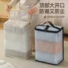 Bolsa de armazenamento de sapatos de malha suspensa para guarda-roupa doméstico, bolsa de sapatos à prova de poeira, bolsa de mão portátil para viagem para armazenamento de sapatos esportivos