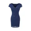 Vestido de encaje puramente sensual de manga corta para mujer, diseño de verano, elegante y chic, corte ajustado, entallado en la cintura, minivestido bodycon
