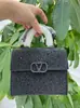 2025 Nuevo Bolso Cruzado de Mano para Hombro con Lentejuelas de Diamante Completo en Forma de V Bolso Cruzado Bolso de Mujer