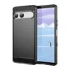 Funda Protectora Adecuada para Sony Xperia 10 Vii Serie Cepillada 1 Vii Fibra de Carbono Textura Mate