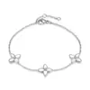 Estilo Japonés y Coreano Ins Diseño de Nicho Todo Fósforo Joyería de Hierba de la Suerte Moda Personalizada Pulsera de Acero de Titanio Todo Fósforo Joyería para Mujer