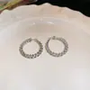 Brincos statement de nicho de alta qualidade, novo modelo 2026, afinadores de rosto, argolas elegantes para mulheres, design coreano, tarraxas de prata