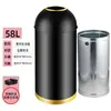 Bote de Basura de Gran Capacidad para Restaurantes Comerciales, Cafeterías y Tiendas de Té con Leche, Pastelerías de Postres, Balas de Acero Inoxidable, Personalización para Exteriores