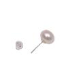 Pendientes de perlas de agua dulce naturales de estilo fresco, de plata s925, con cuentas de pan 5A, de aproximadamente 6-10 mm.