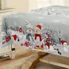 Mantel Navideño Transfronterizo Amazon TEMU con Muñeco de Nieve Estampado Creativo para Fiesta en Casa y Reunión Festiva Decoración