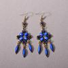 Aretes Turquesa Bohemios Europeos y Americanos Retro Búho Geométricos Atrapasueños Pluma Borla Aretes Mujeres