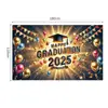 Telón de Fondo de Temporada de Graduación Nuevo Oro Negro Transfronterizo ¡Felicidades Grad2026 Decoración de Fiesta Bandera Colgante