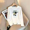 Bestseller de Almacén Lightning Marca de Moda Camiseta de Manga Larga para Mujer 2026 Otoño Invierno Holgada Gato Versátil Top de Pareja Transfronterizo Comercio Exterior