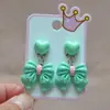 Aretes para Niñas, Clip para Oreja, Aretes Indoloros para Niñas Perforadas, Joyería de la Princesa Elsa, Lindos Aretes de Juguete para Niñas Pequeñas