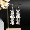 Pendientes de Pavo Real para Minorías Étnicas, Regalos Retro de Plata Miao Estilo Étnico, Accesorios de Pendientes Vintage de Imitación Plata