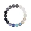 Pulsera de Cristal con Cuentas de Buena Suerte de Cinco Elementos para Hombres y Mujeres, Pulsera Original de Múltiples Tesoros de Aguamarina para Mujeres, Complementando Metal, Madera, Agua, Fuego y Tierra