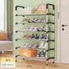 Sapateira à prova de poeira simples multi-camadas para porta de casa armário de sapatos doméstico prateleira de armazenamento de alta capacidade para casa de aluguel dormitório