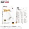 Borofone Ba108A Cargador de Enchufe para Teléfono Móvil de Carga Rápida Europea Pd30W+Qc3.0 Adaptador de Puerto Dual Eu