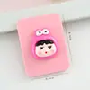 Espejo de Maquillaje con Sombrero de Animal Lindo de Dibujos Animados, Espejo Plegable Portátil Flip-Top y Combinación de Peine, Espejo Pequeño para Retoques con Peine