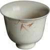 Taza de té pequeña de cerámica con sombra de bambú pintada a mano en gris hierba y madera, taza de té maestra, taza personal, juego de té de kung fu para el hogar, taza individual