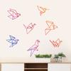 Nuevas pegatinas de pared autoadhesivas de grulla de papel con patrón geométrico transfronterizo, para dormitorio, sala de estar, pared de fondo, pegatinas de pared decorativas