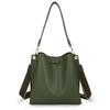 Bolso de viaje texturizado para mujer nuevo estilo europeo y americano retro bolso tipo cubo de gran capacidad PU resistente al desgaste bolso de hombro simple