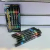 Plumón Resaltador Doble Cara Borrable de Animales Mascotas Lindos Quwushe con Aroma a Fruta y Plumón Marcador con Brillantina para Estudiantes, 12 Colores Pluma para Diario