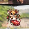 Navidad 2D Nuevo Lindo Ciervo Regalo de Vacaciones Colgante Transfronterizo Acrílico Plano Decoración Espejo Retrovisor Coche