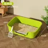 Caixa de areia para gatos extra grande, à prova de vazamentos, à prova de respingos, de tamanho grande, evita que a areia seja espalhada para fora, totalmente fechada ou semi-fechada, estilo aberto, vaso sanitário para gatos com espaço amplo