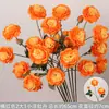 Flores Artificiais Laranja, Peônias Laranja, Hortênsias, Arranjos de Flores Phalaenopsis, Flores de Seda para Casamento em Tons de Laranja