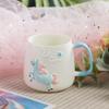 Taza de Café de Cerámica de Pareja de Dibujos Animados Creativa de Unicornio con Tapa Taza de Regalo Linda Regalo Buen Logotipo