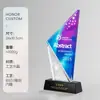 Trofeo Medalla de Cristal Colorido Creativo de Gama Alta Hecho a Medida Premios de Reunión Anual de Empresa Conmemorativo para Empleados Destacados Personalización