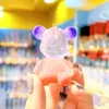 Llavero de Oso Violento de Cristal Degradado, Llavero Creativo de Oso Celebridad de Internet para Pareja, Llavero Exquisito de Oso para Llave de Coche Femenina