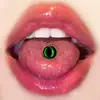 5 Colores Goteo de Aceite Ojo de Diablo Lengua Uña Anillo para Lengua Acero Inoxidable Exportación Nuevo Piercing en la Lengua Joyería Venta Directa de Fábrica Al por Mayor