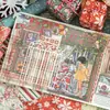Papel trace serie de Navidad nocturna papel de material grande Navidad retro cuenta manual de Navidad decoración DIY papel de fondo 20 hojas