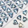 Estrela azul revestido gordo quadrado torto coração unha broca luz azul vidro unhas acessórios DIY acessórios para o cabelo atacado