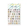 Sky Bubble Mart Casco de Dibujos Animados Labubu Pegatinas para Uñas con Relieve Labubu Tercera Generación Pegatinas DIY para Tableta y Teléfono