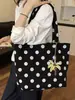 Bolso de Lunares Transfronterizo para Mujer, Nuevo Estilo Coreano 2026 Bolso de Mano de Gran Capacidad, Bolso de Hombro Versátil de Moda Bolso Tote